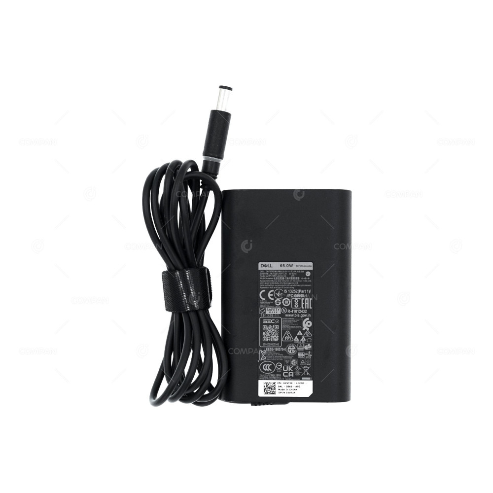 3VT2F DELL 65W 19.5V 3.34A SLIM AC/DC ADAPTER FOR LAPTOPS 03VT2F, LA65NM191
