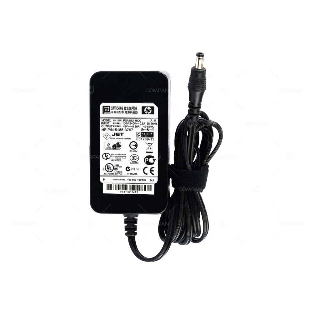 5188-3767 HP 18W 48V 0.38A SWITCHING AC ADAPTER PSA18U-480C