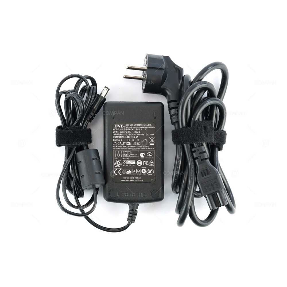 770375-01L DVE 30W 12V 2.5A AC/DC ADAPTER