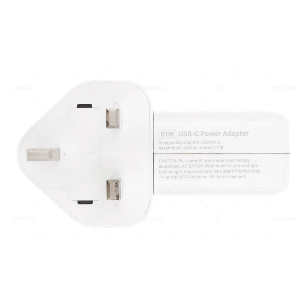 A1718-UK APPLE POWER ADAPTER 61W USB-C A1718 UK PLUG A1718-UK