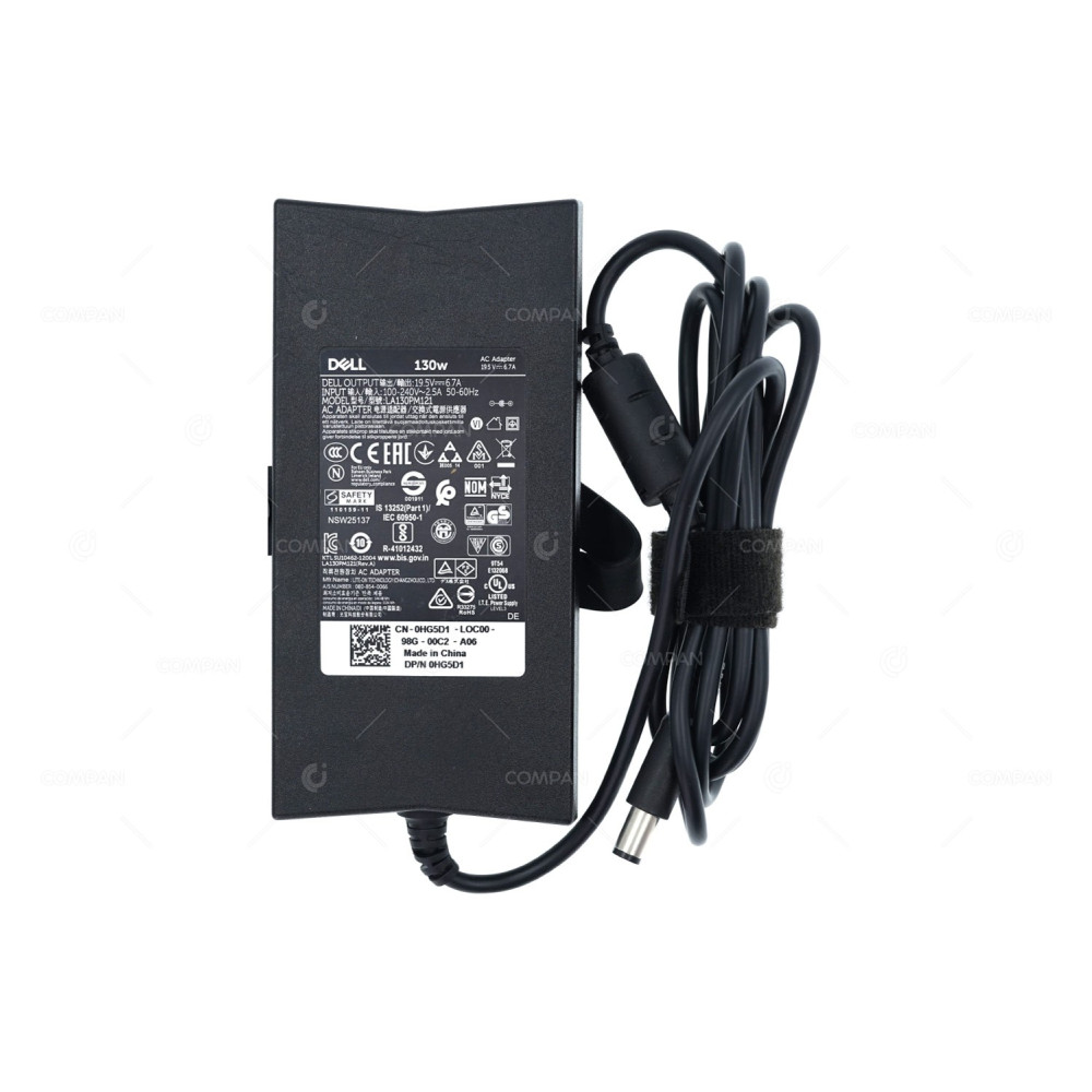 HG5D1 DELL 130W 19.5V 6.7A AC/DC ADAPTER 0HG5D1, LA130PM121