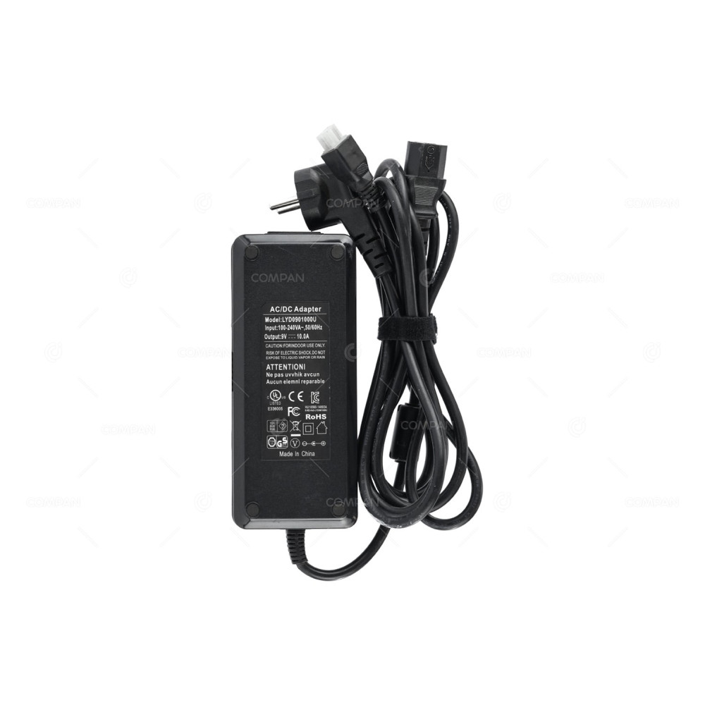 LYD0901000U HISK TECH 90W 9V 10A AC/DC ADAPTER 6 PIN (4 ACTIVE) R-REI-HSS-LYD0901000U, HU10560-14003A