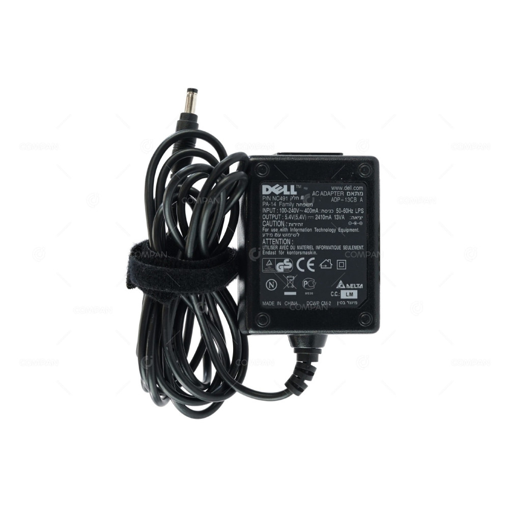 NC491 DELL 13W 5.4V 2.41A 5.5MM X 2.5MM AC ADAPTER PA14 FAMILY 0NC491, ADP-13CB