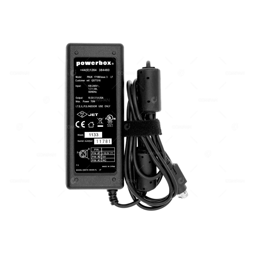 Q577316 AC ADAPTER POWERBOX 18.5V 4.05A PBUK 1719B
