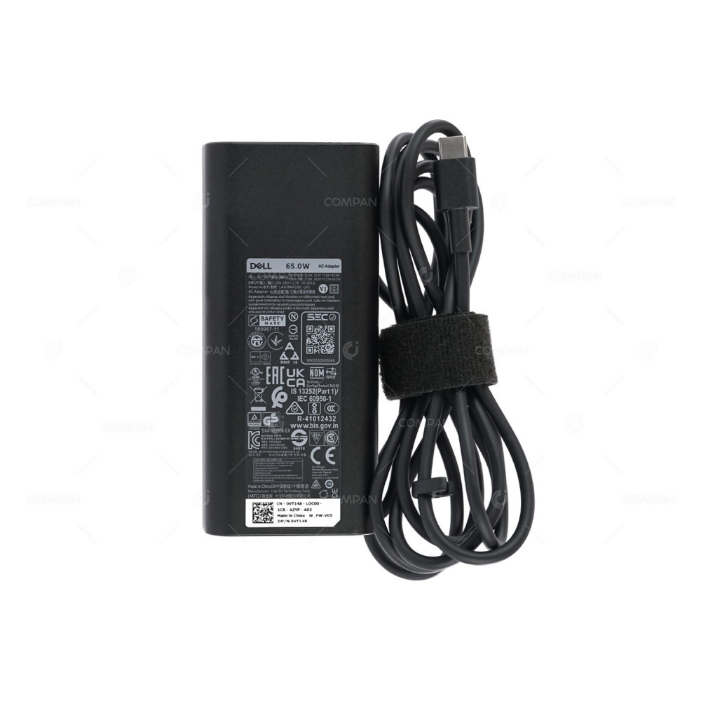 VT148 DELL 65W 3.25A USB-C SLIM DESIGN AC/DC ADAPTER FOR LAPTOPS LATITUDE 0VT148, LA65NM190