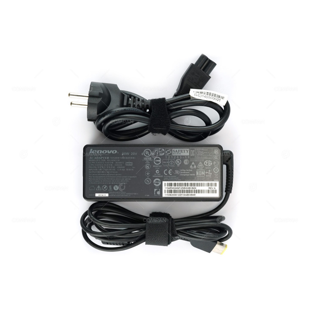 45N0500 LENOVO AC ADAPTER 90W 20V 4.5A FOR LAPTOPS THINKPAD SERIES T440 T450 T460 T470 T550 T560 T570 T580 T590 45N0249, 36200612, ADLX90NCC3A