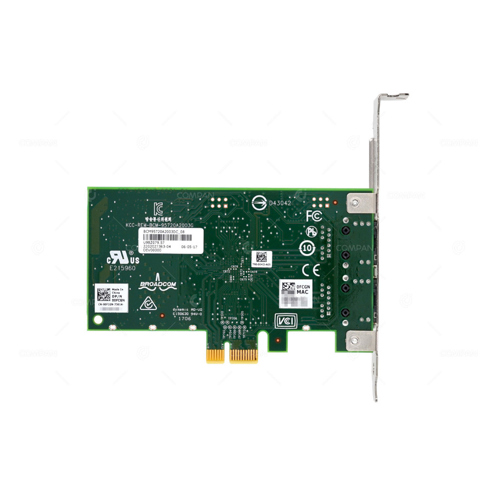 0FCGN DELL BROADCOM 5720 DUAL PORT RJ-45 1GB ADAPTER