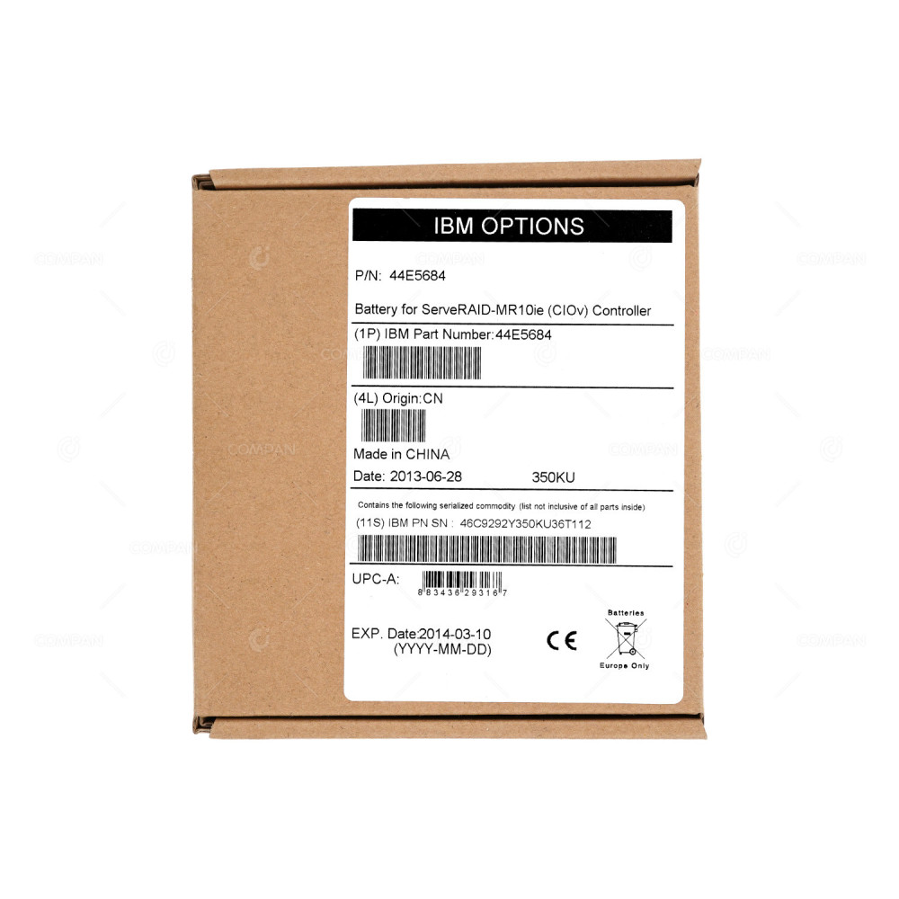44E5684 IBM BATTERY FOR SERVERAID MR10IE
