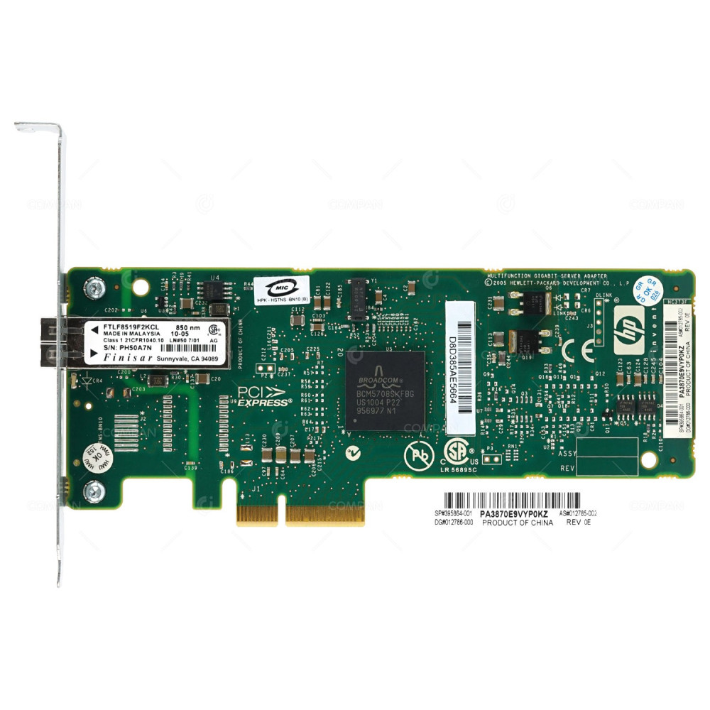 395864-001 HP NC373F SINGLE PORT FC GIGABIT SERVER ADAPTER PCI-E