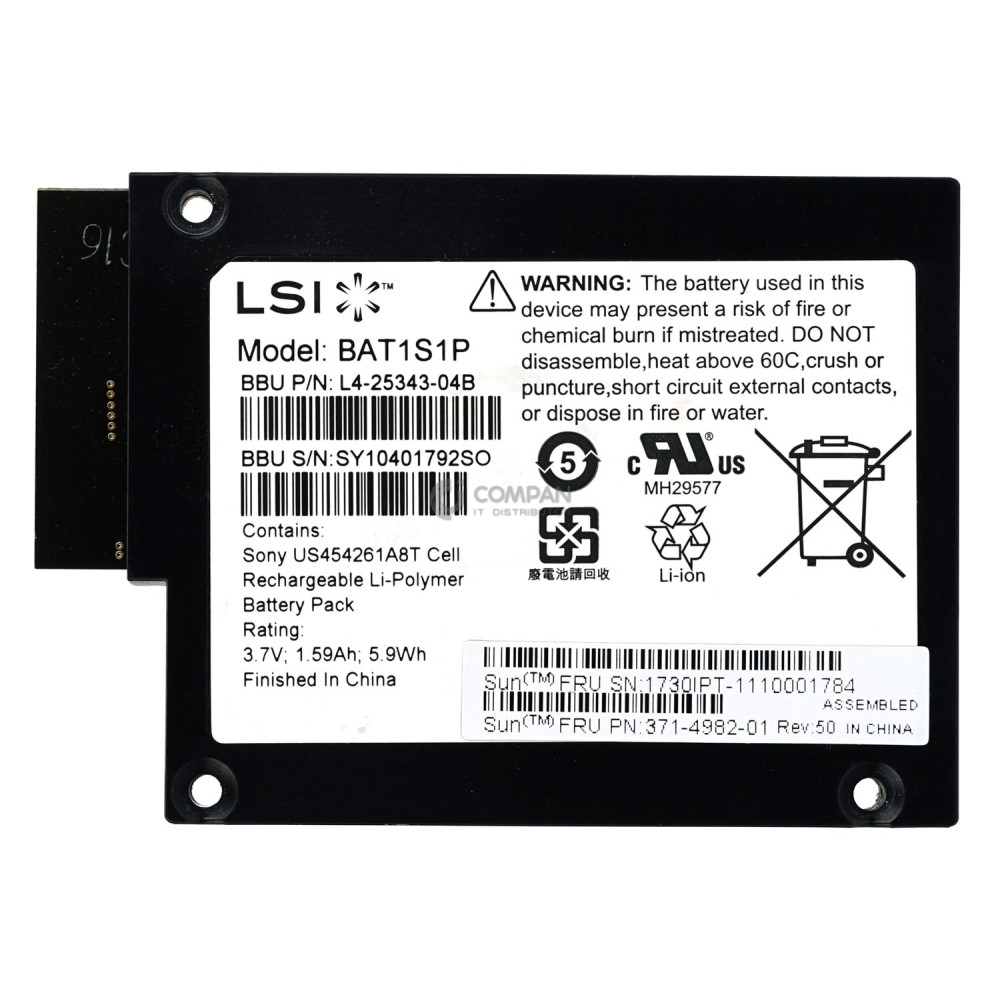 371-4982-01 SUN BATTERY MODULE FOR SUN FIRE X4270 CONTROLLER