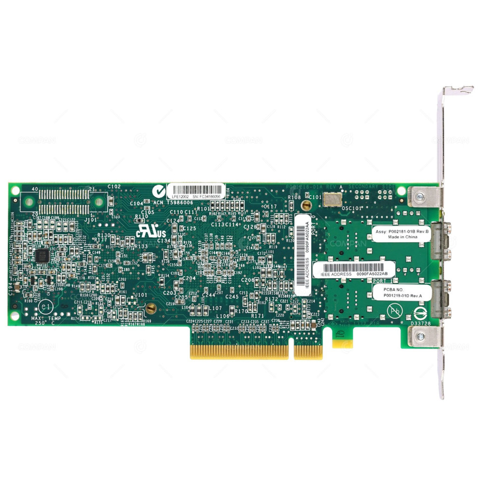 42D0500 IBM EMULEX FC DUAL PORT 8GB SFP+ HOST BUS ADAPTER PCI-E