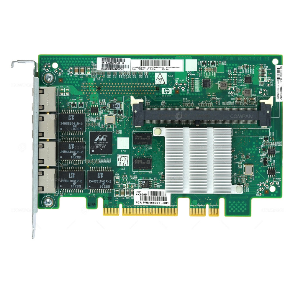 491838-001 HP NC375I QUAD PORT 1GB RJ-45 NETWORK INTERFACE CARD ADAPTER