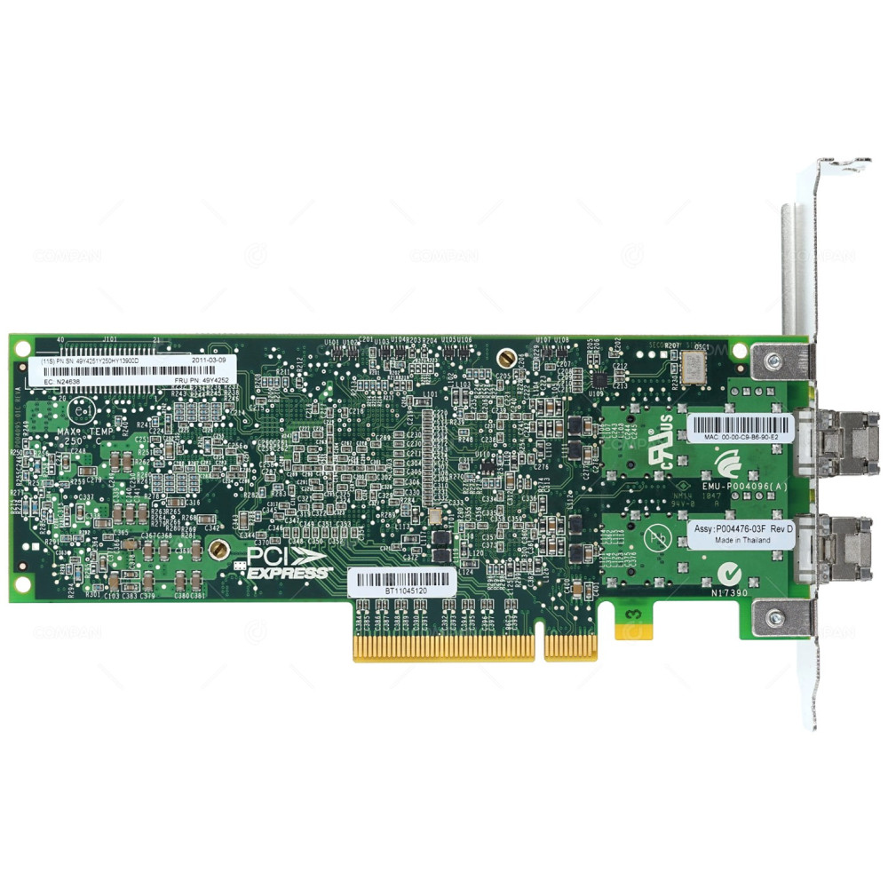 49Y4252 IBM EMULEX DUAL PORT 10GB SFP+ VIRTUAL FABRIC ADAPTER PCI-E