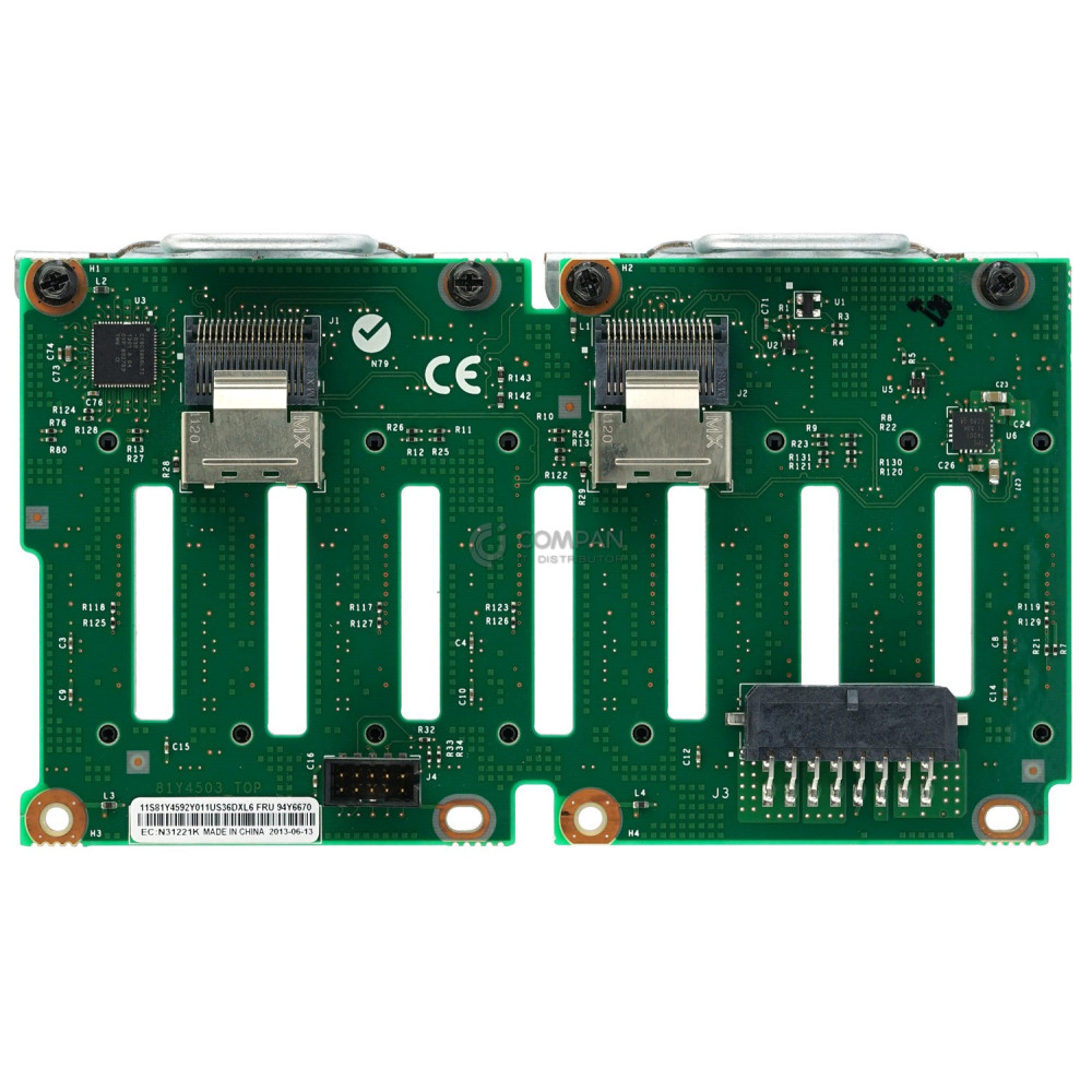 94Y6670 IBM SAS BACKPLANE 8BAY 2.5 WITH 59Y3459 POWER CABLE OR X3650 M3 81Y4592, 46M6453, 59Y3459