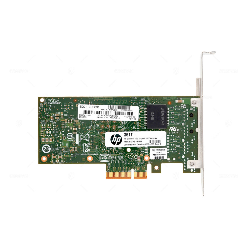 656241-001 HP 361T DUAL PORT 1GB NETWORK ADAPTER FOR HP PROLIANT DL580 G8