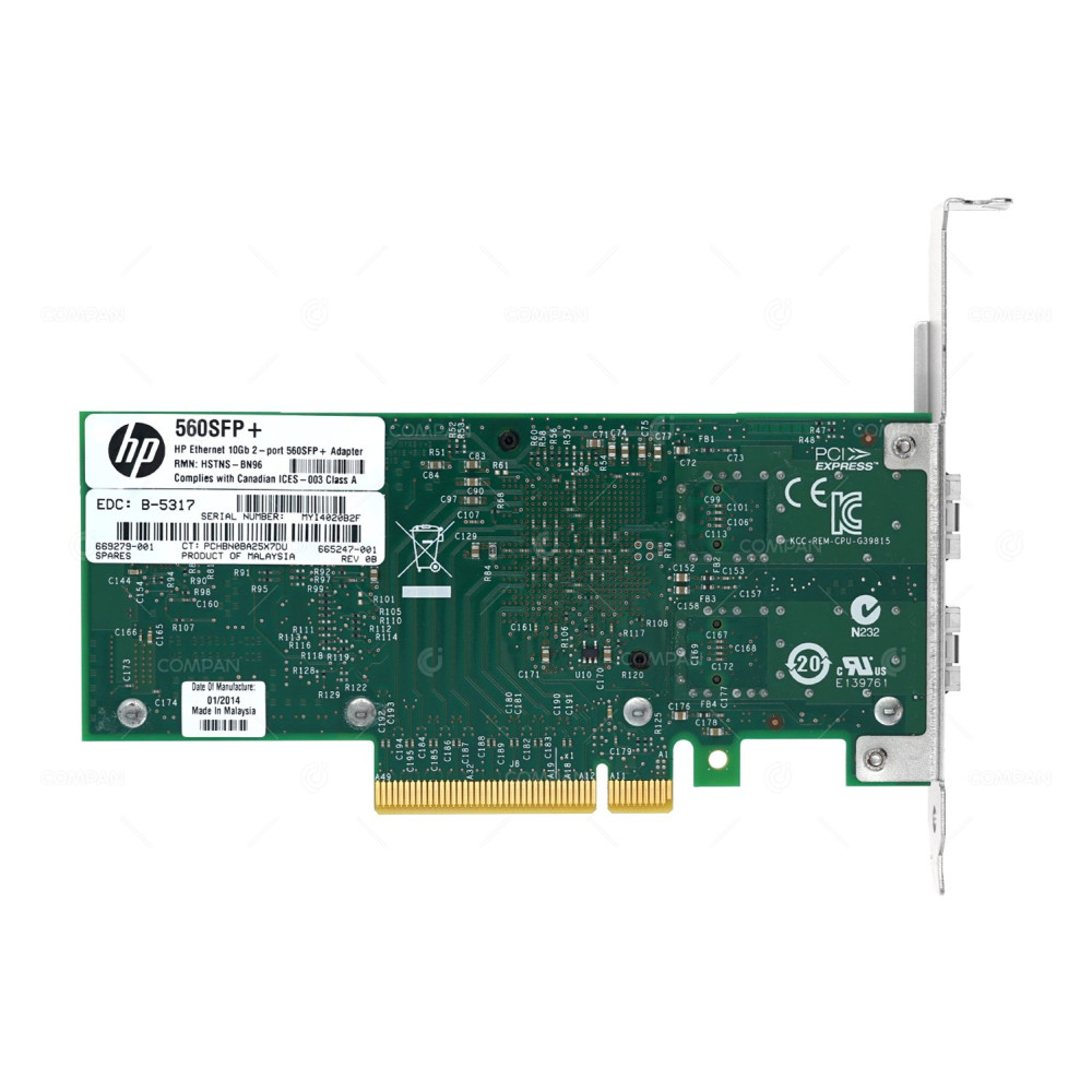 669279-001 HP NC560SFP DUAL PORT 10GB SFP+ ETHERNET ADAPTER PCI-E