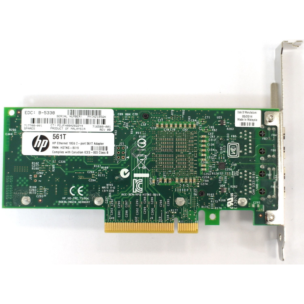 717708-001 HP 10GB 2-PORT 561T NETWORK ADAPTER FOR HP PROLIANT DL580 G8