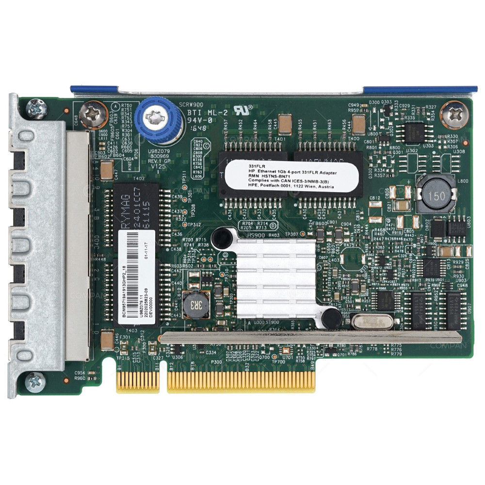 789897-001 HP 331FLR QUAD PORT 1GB RJ-45 INTEGRATED MEMORY ETHERNET ADAPTER