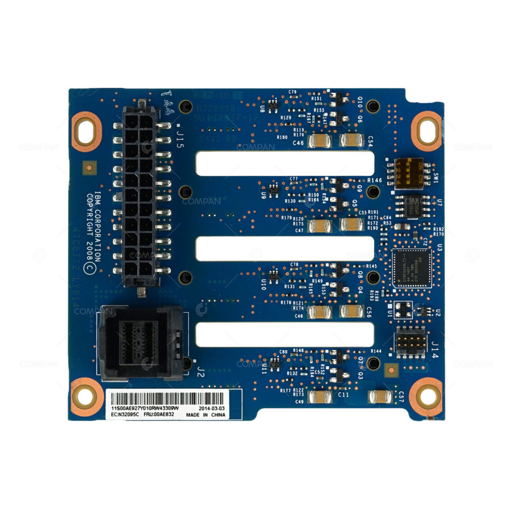 00AE832 IBM LENOVO BACKPLANE 4BAY 2.5 SFF FOR X3850 X6 00AE927