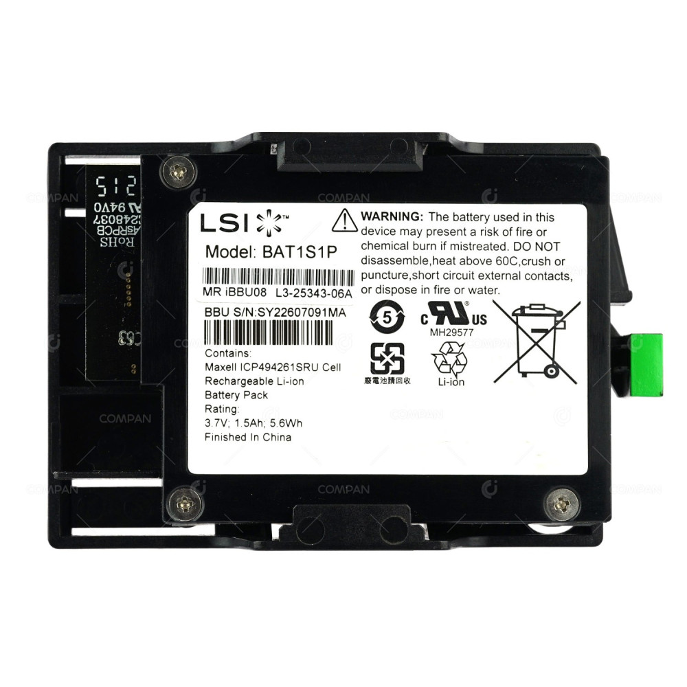 L3-25343-06A LSI RAID CONTROLLER BATTERY SERVERAID BAT1S1P