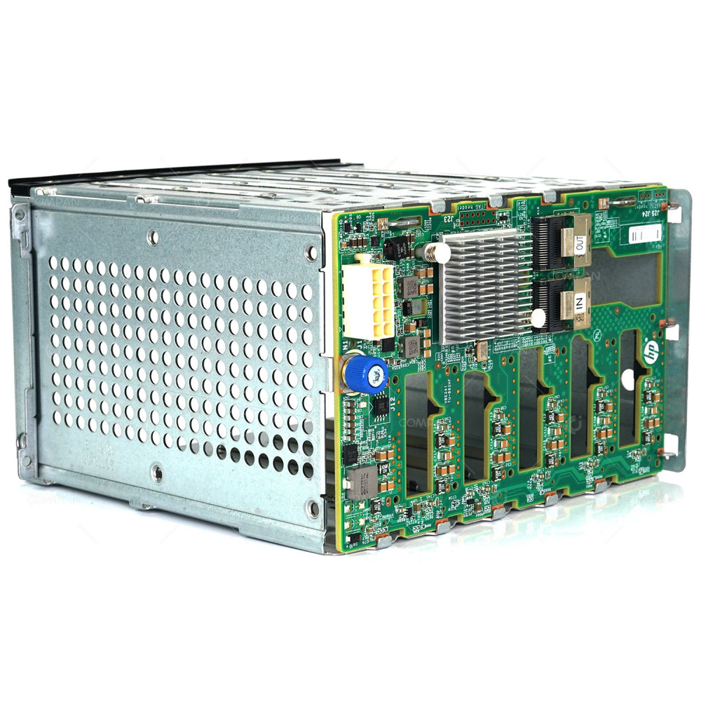 693611-001 HP  BACKPLANE WITH CAGE 6 BAY HDD 3.5 LFF HOT-PLUG FOR PROLIANT ML350P G8 655289-001, 661719-001