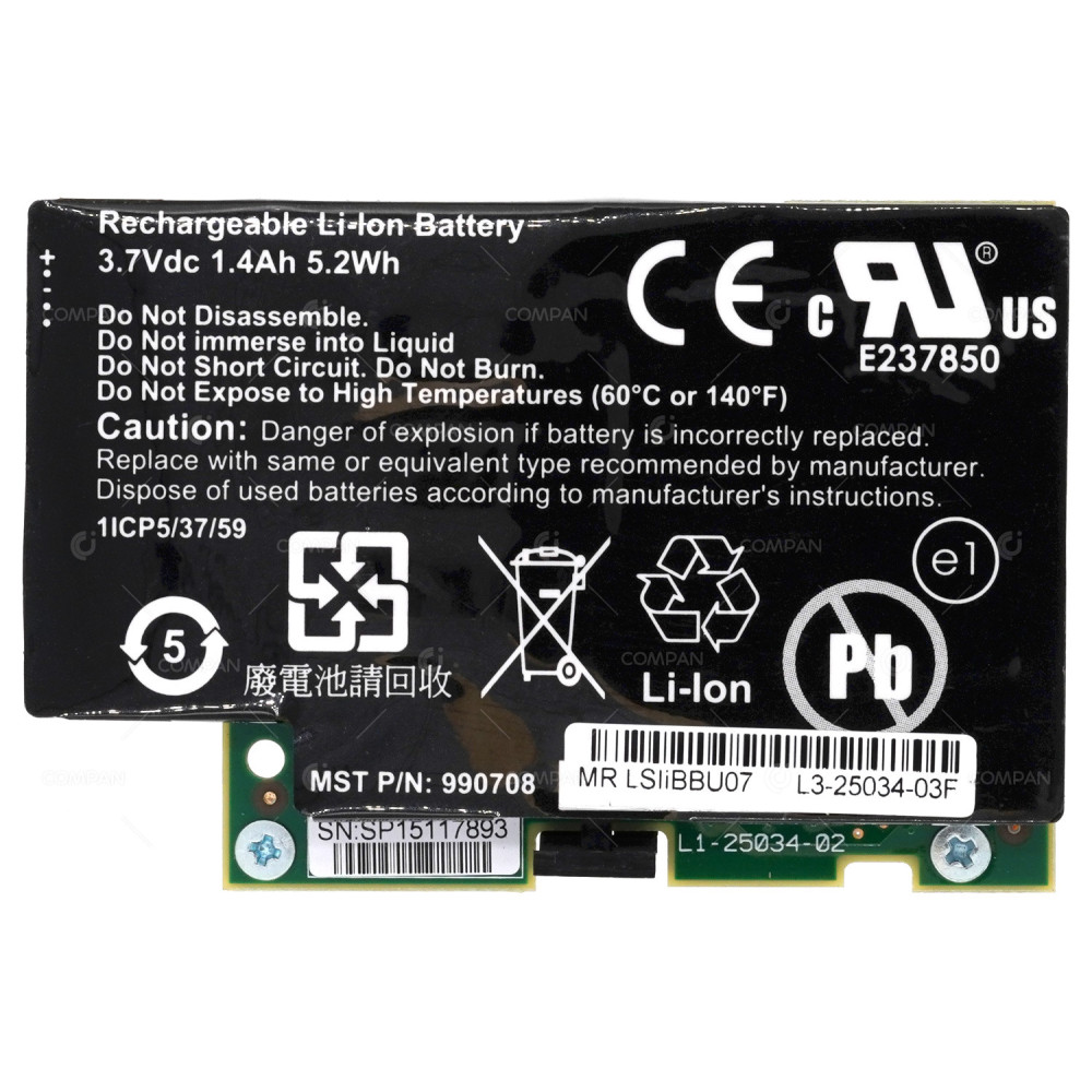 L3-25034-03F LSI MEGARAID BATTERY BACKUP UNIT L1-25034-02, LSIIBBU07, 990708