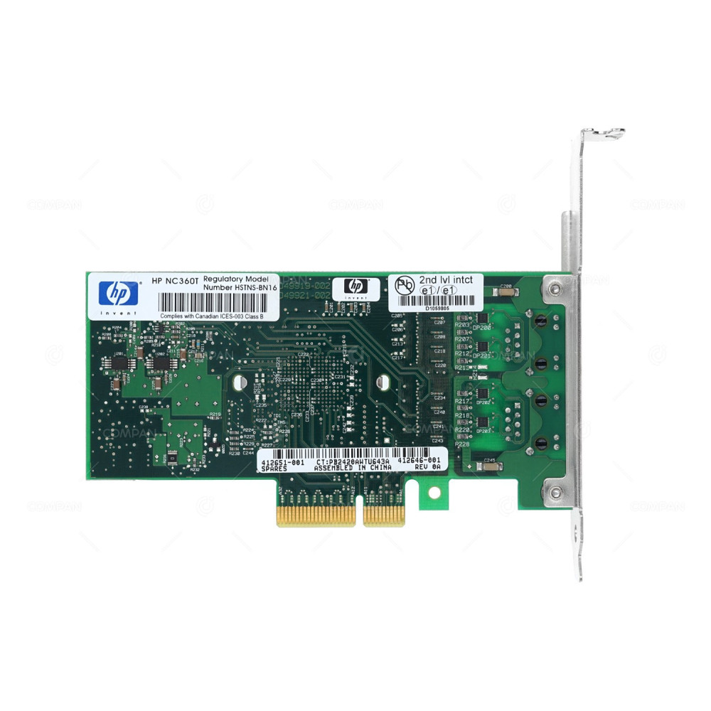 412651-001 HP NC360T DUAL PORT 1G RJ-45 ADAPTER PCI-E