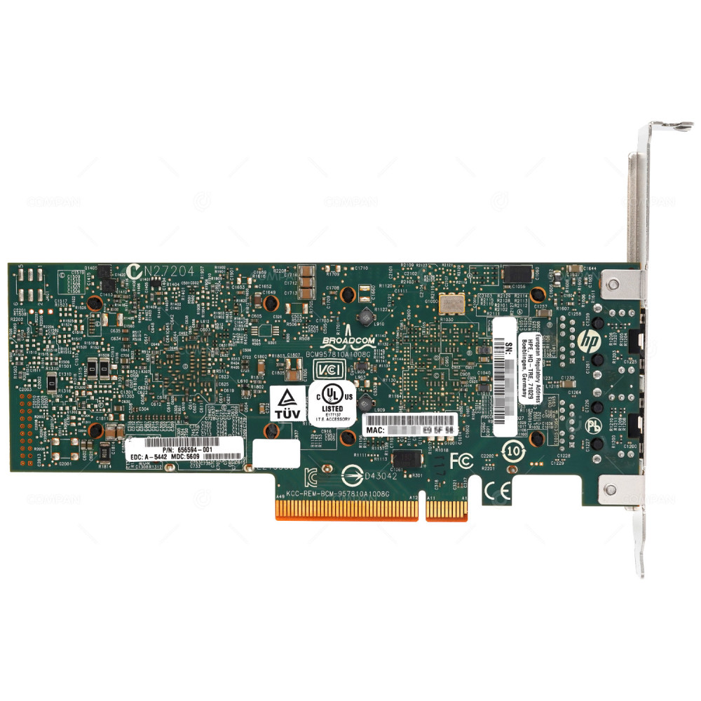 657128-001 HP 530T DUAL PORT 10GB RJ-45 ETHERNET ADAPTER PCI-E