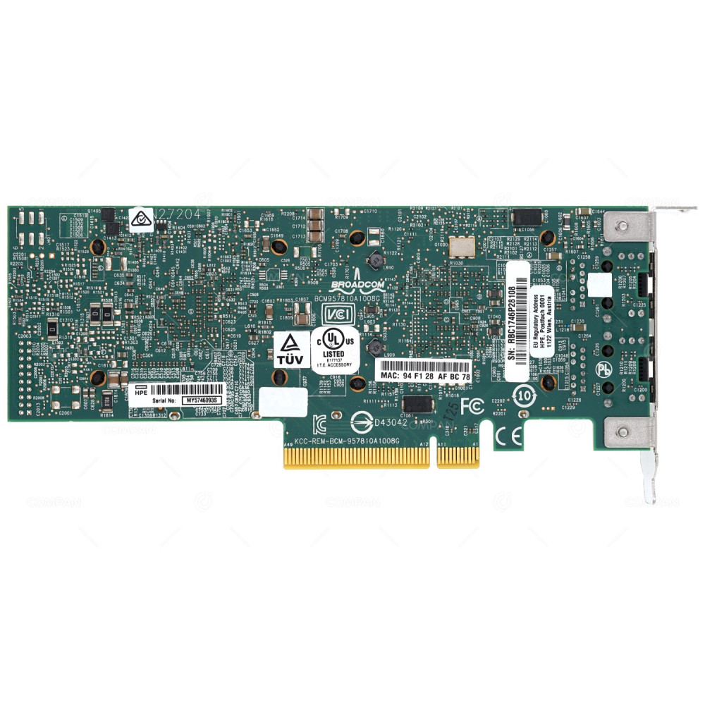 657128-001 LP HP 530T DUAL PORT 10GB RJ45 ETHERNET ADAPTER LOW PROFILE