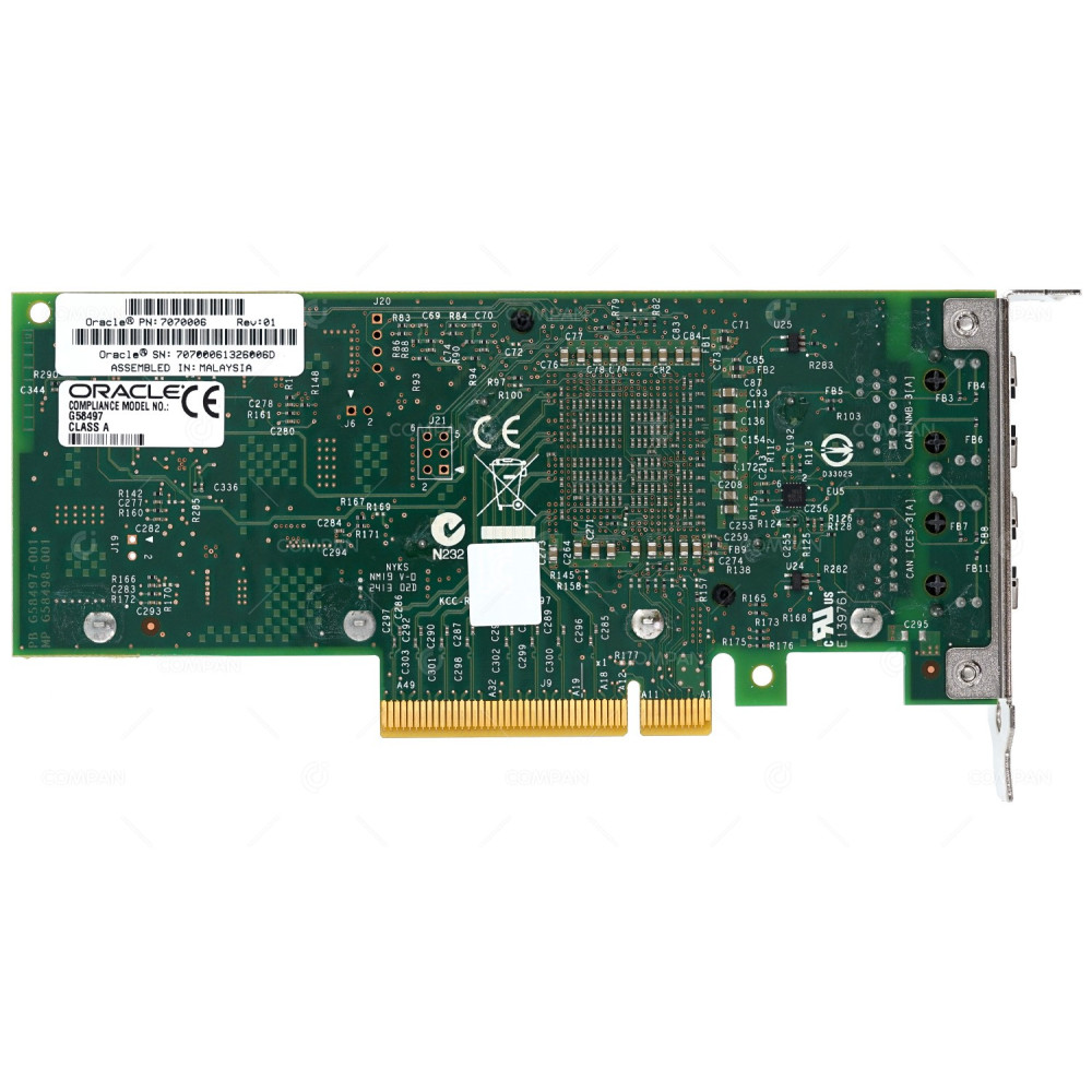 7070006 SUN ORACLE DUAL PORT 10GB BASE-T ETHERNET PCI-E ADAPTER