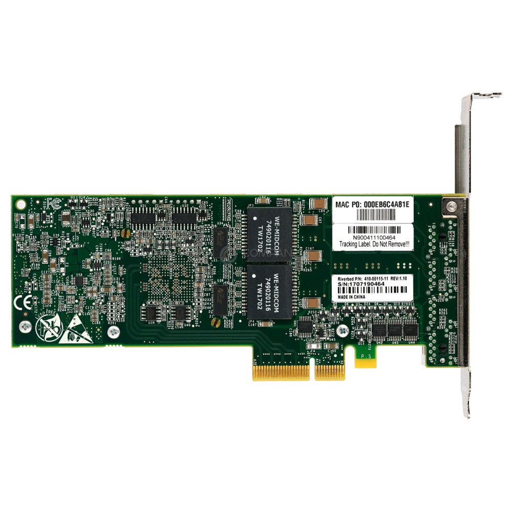 410-00115-11 RIVERBED STEELHEAD CX 4-PORT RJ-45 BASE-T NIC ETHERNET CARD