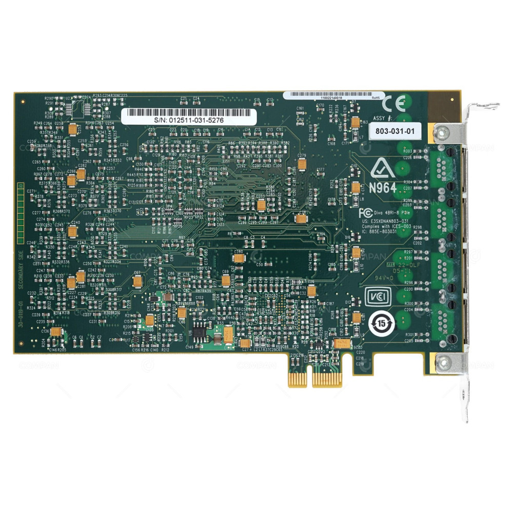 803-031-01 EICON DIVA SERVER 4BRI 8M QUAD PORT 1GB RJ-45 PCI-E SERVER ADAPTER