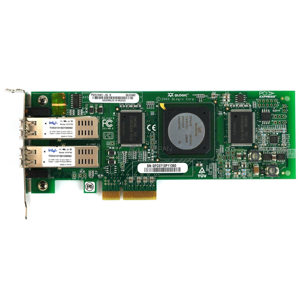 PX2510401-05 LP QLOGIC QLE2462 4GB DUAL PORT FC ADAPTER LOW PROFILE
