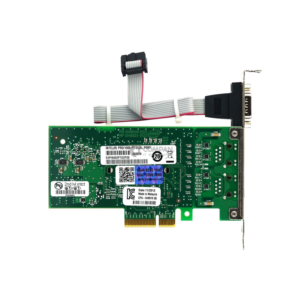D50228-11 INTEL PRO/1000 PT DUAL PORT RJ-45 ADAPTER WITH RISER