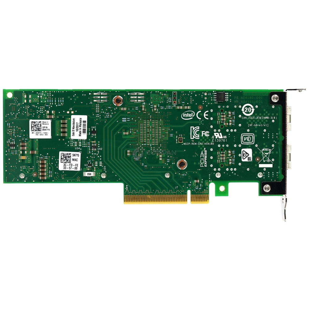 5N7Y5 LP DELL INTEL X710-DA2 10G PCI-E DUAL PORT SFP+ NETWORK CARD LOW PROFILE