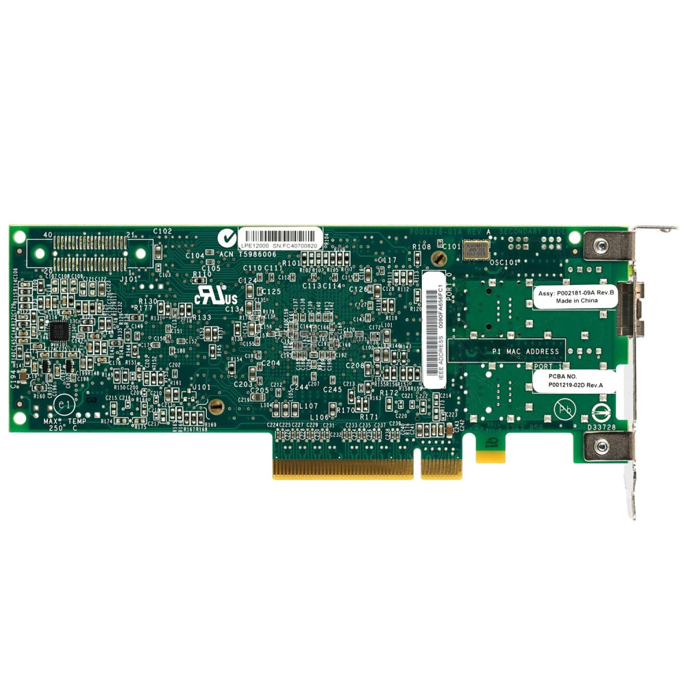 CN6YJ LP DELL EMULEX LPE12000  8GB SINGLE PORT FIBRE CHANNEL HBA PCI-E LOW PROFILE