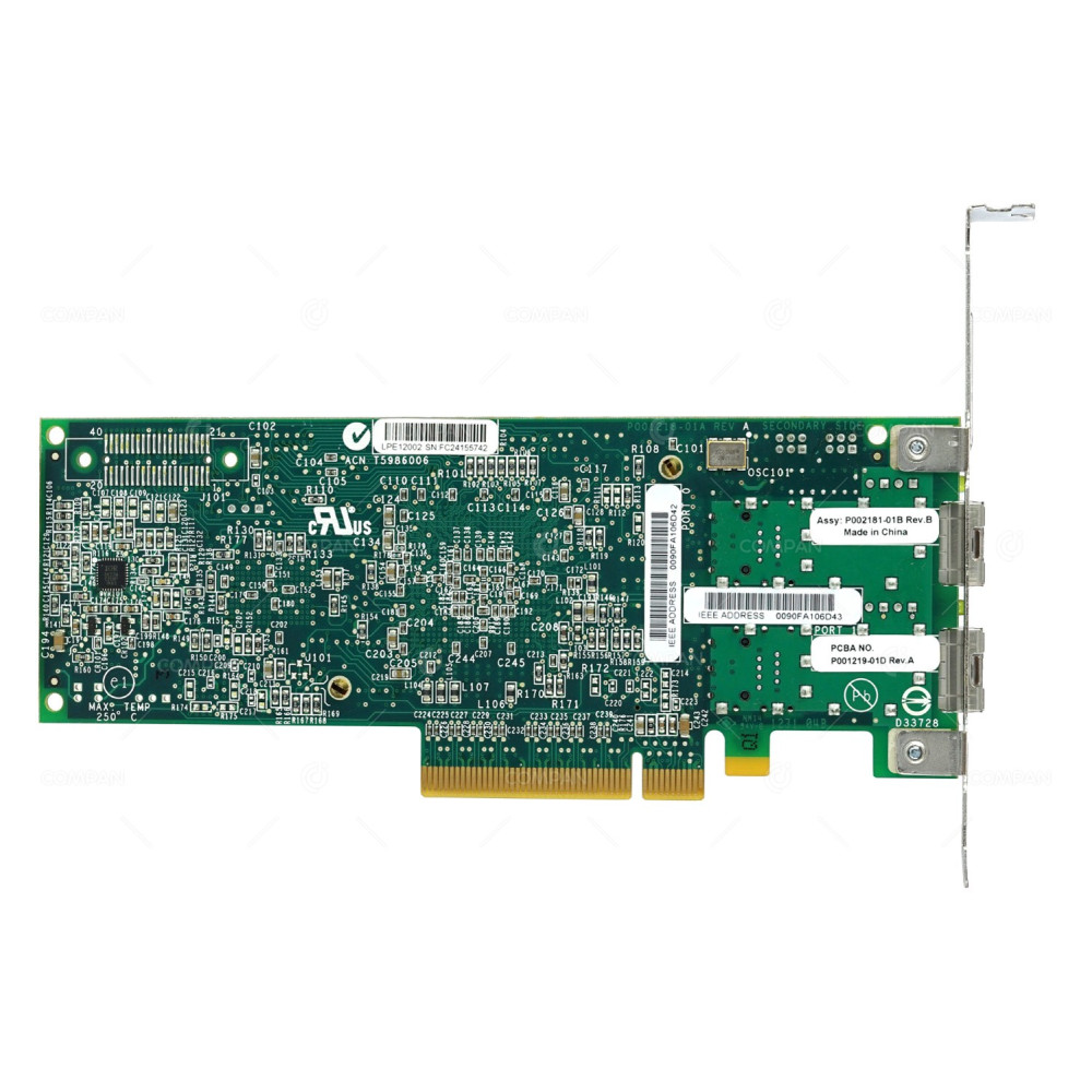 C856M DELL EMULEX LPE12002 DUAL PORT 8GB SFP+ ADAPTER