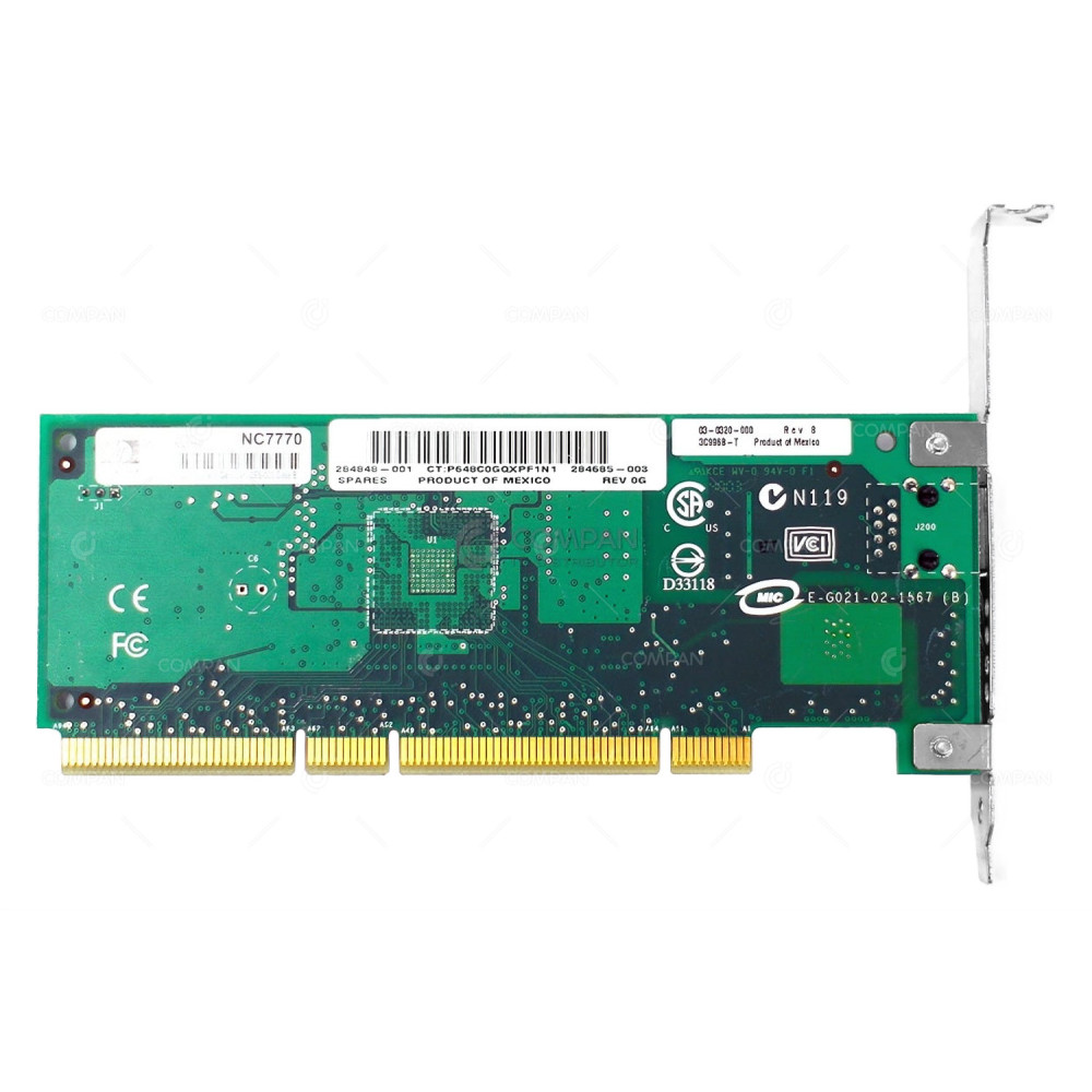 284848-001 HP NC7770 PCI-X GIGABIT SINGLE PORT ADAPTER