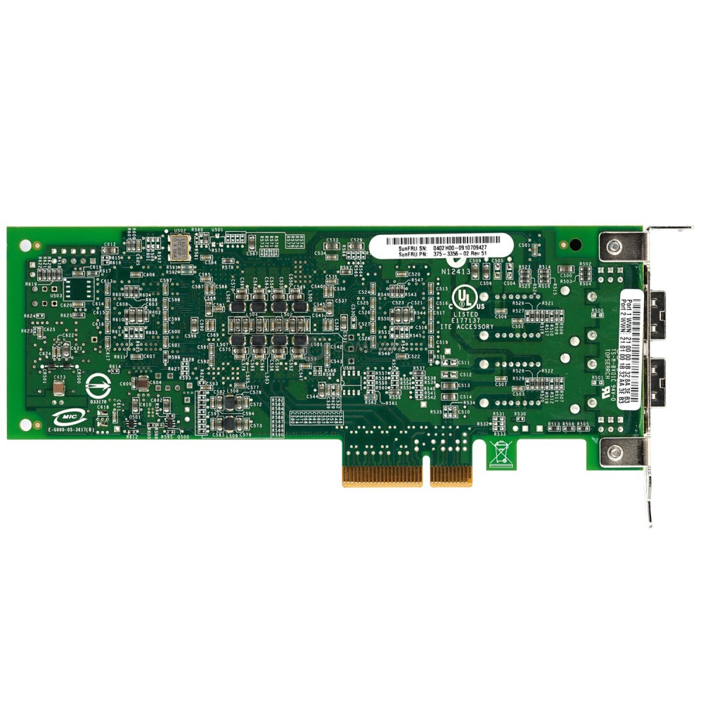 375-3356-02 LP SUN QLE2462 4GB DUAL PORT FIBRE CHANNEL ADAPTER LOW PROFILE