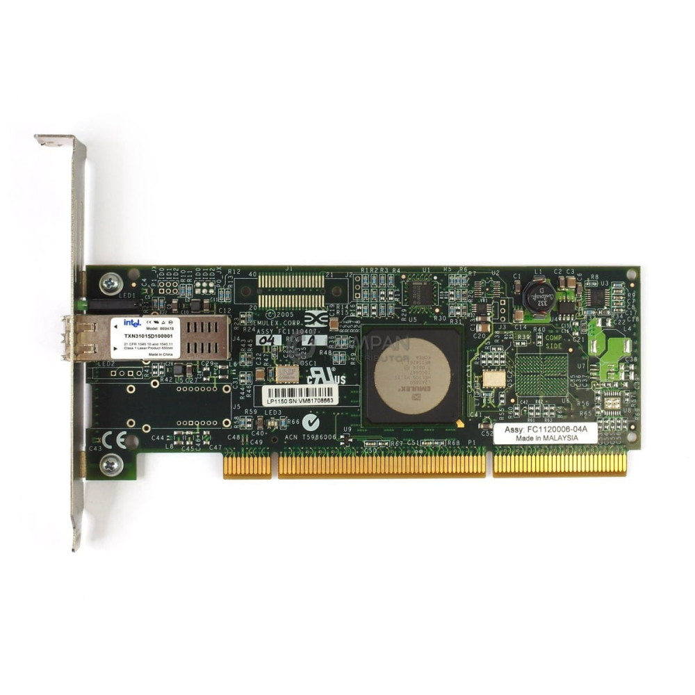 410984-001 HP EMULEX LP1150 FC SINGLE PORT 4GB PCI-X