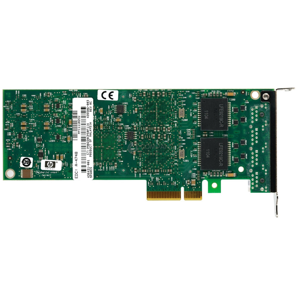 436431-001 LP HP NC364T QUAD PORT 1GB RJ-45 ETHERNET ADAPTER PCI-E