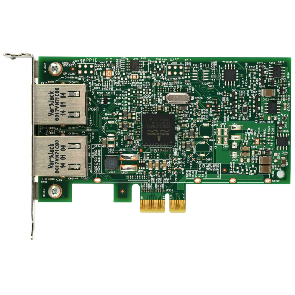 616012-001 LP HP NC332T DUAL PORT 1GB RJ-45 ETHERNET ADAPTER LOW PROFILE