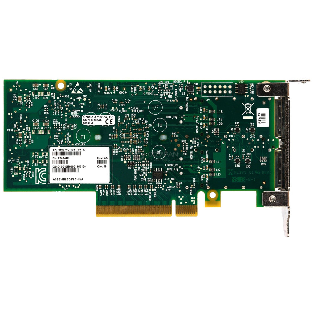 7046442 LP SUN ORACLE CONNECTX-3 VPI DUAL PORT 40GBE PCI-E X8 CARD LOW PROFILE  FOR NETRA X4270 M3, X4-4 ZFS STORAGE ZS4-4 CX354A