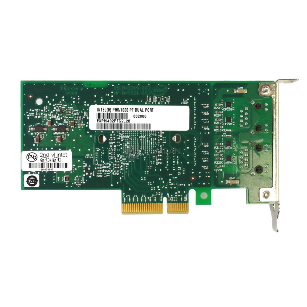 D50865-004 LP INTEL PRO/1000 DUAL PORT RJ-45 PCI-E SERVER ADAPTER LOW PROFILE
