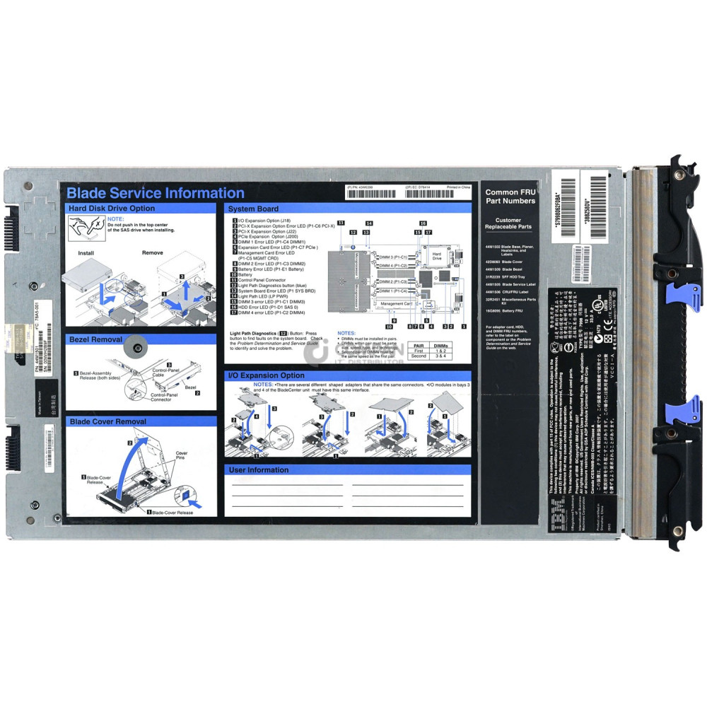 IBM BLADE SERVER JS22 2XPOWER CPU 16GB RAM