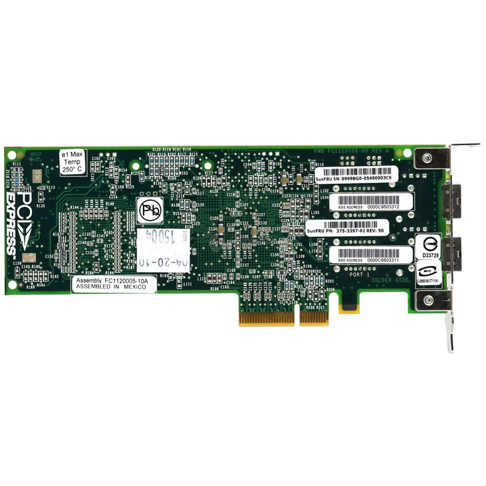 375-3397-01 LP SUN 4GB PCI-E DUAL PORT FC ADAPTER