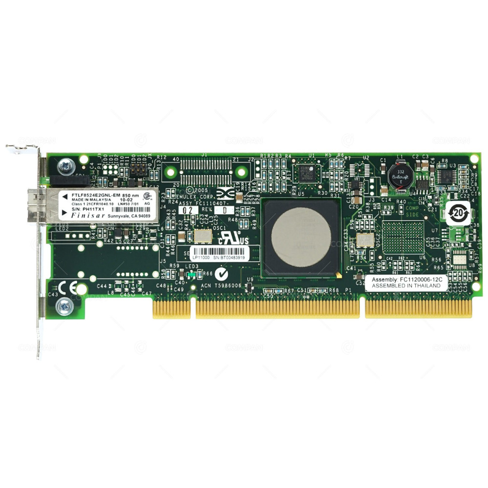 375-3398-01 LP SUN SINGLE PORT 4GB SFP FC PCI-X ADAPTER LOW PROFILE