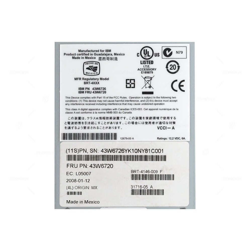 43W6720 IBM QLOGIC 4GB INTELLIGENT PASS-THRU MODULE