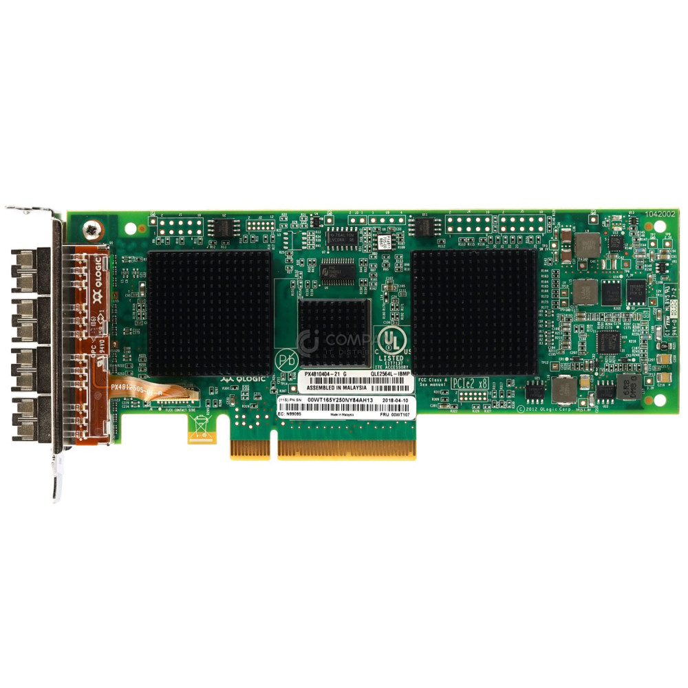 00WT107 LP IBM QLE2564L QUAD-PORT 8GB SFP+ ADAPTER FOR IBM E880 PSERIES POWER8