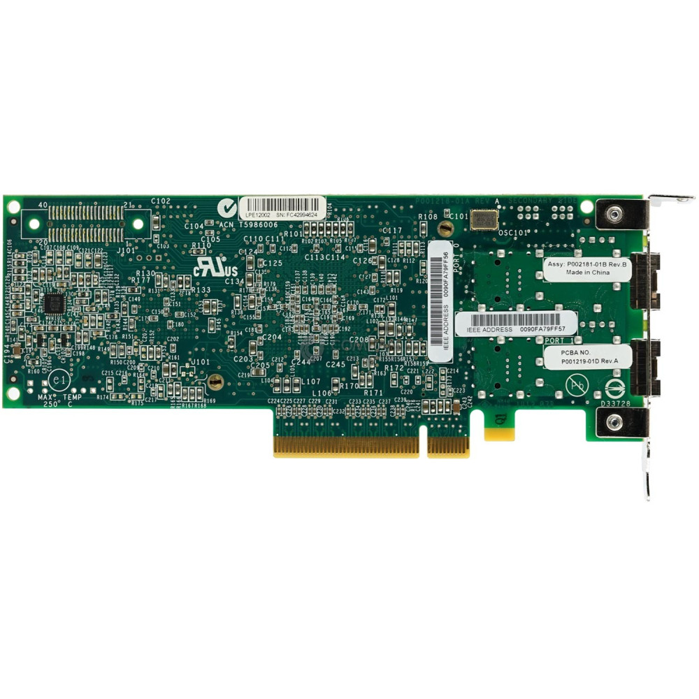 42D0500 LP IBM DUAL PORT 8GB SFP+ FC HOST BUS ADAPTER PCI-E LOW PROFILE